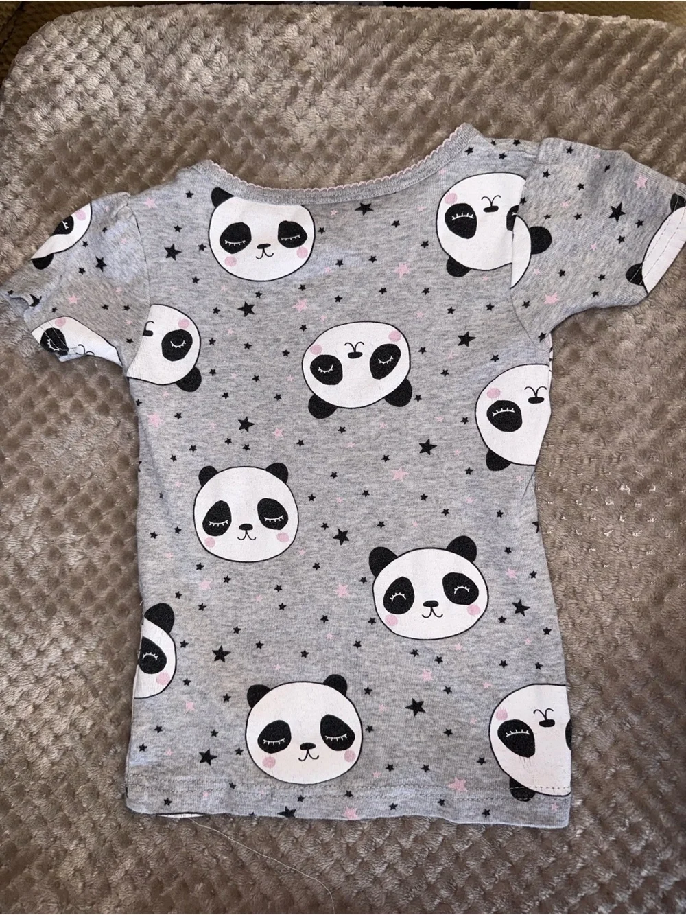 Carter's Gray Panda Print Kids Pajama Set